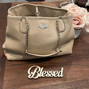 Coach Bag. Sand colored leather.